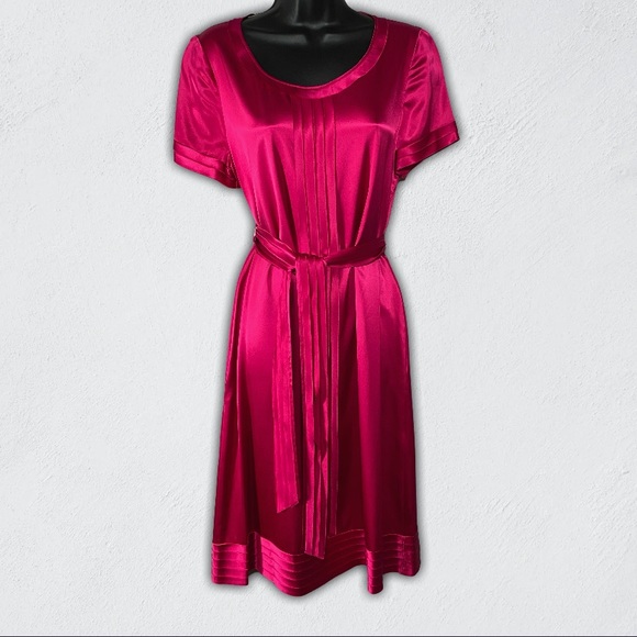 Dkny Dresses & Skirts - DKNY Pink Silk Satin Midi Slip Evening Dress | 6